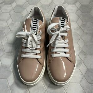 Miu Miu Nude Patent Sneaker